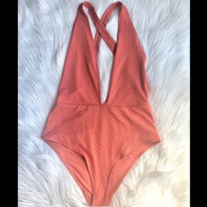 Open Back One Piece Bathing Suit